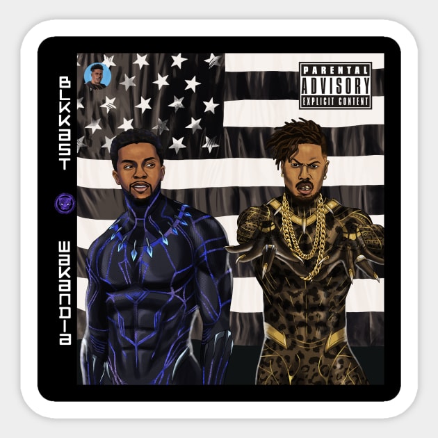 Black Panther / Outkast #1 Sticker by TreTre_Art